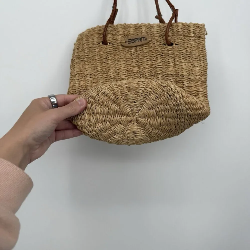 Esprit Vintage Jute Natural Bag Handle Summer Cottage Leather Handle - Picture 7 of 11